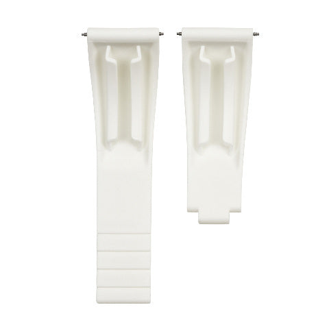 20MM RUBBER OYSTERFLEX STRAP BAND FOR ROLEX DATEJUST DAYTONA SUBMARINER GMT WHITE