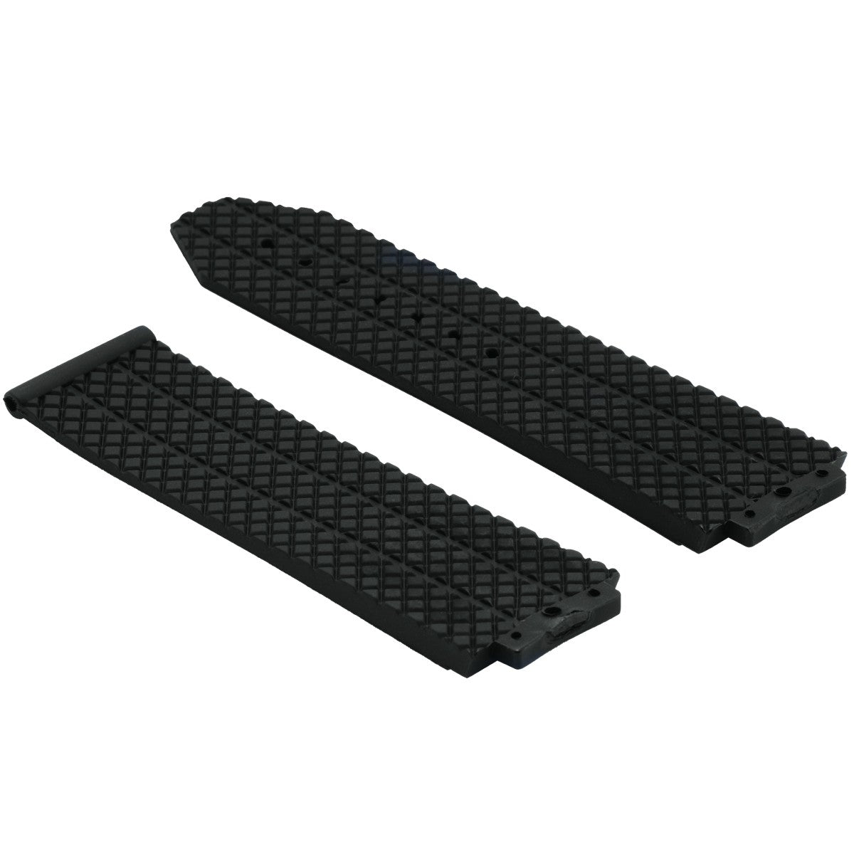 Deployment Rubber Watch Band Strap Fit Hublot H Big Bang 301.SX 130.RX Black