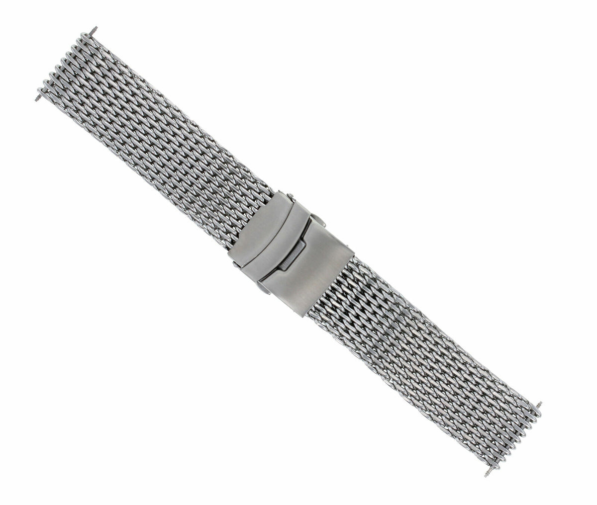 18MM 20MM 22MM 24MM GENUINE HEAVY SHARK MESH BRACELET FOR UNIVERSAL WATCH BAND, Silver