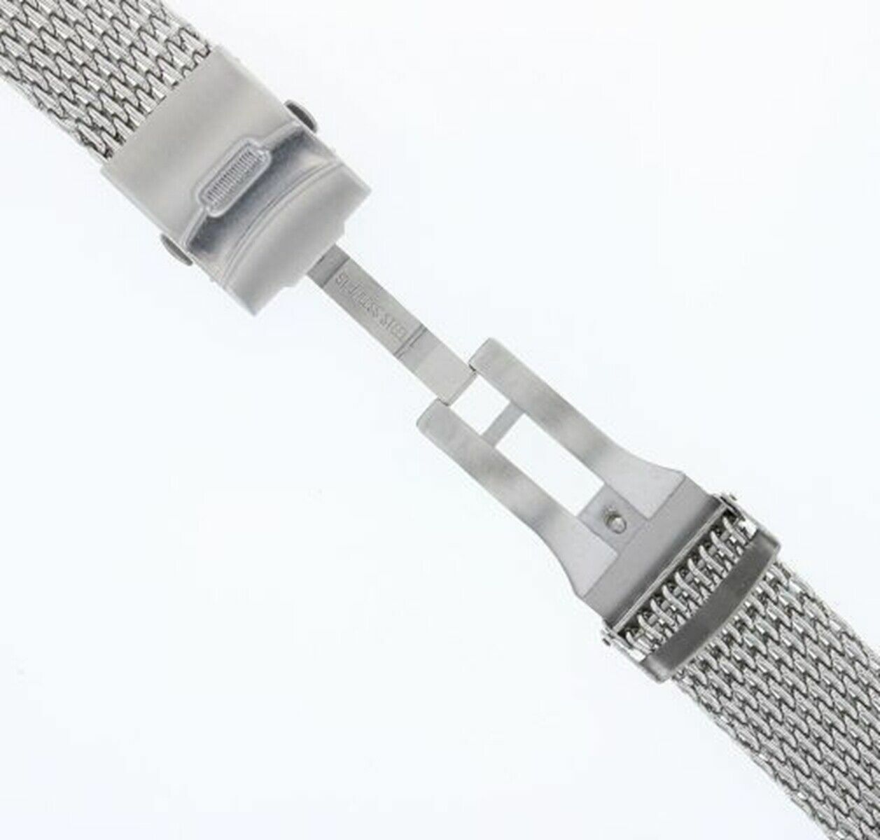 18-20-22-24mm HEAVY SHARK MESH BAND STAINLESS STEEL CLASP FOR SEIKO KINETIC TQ