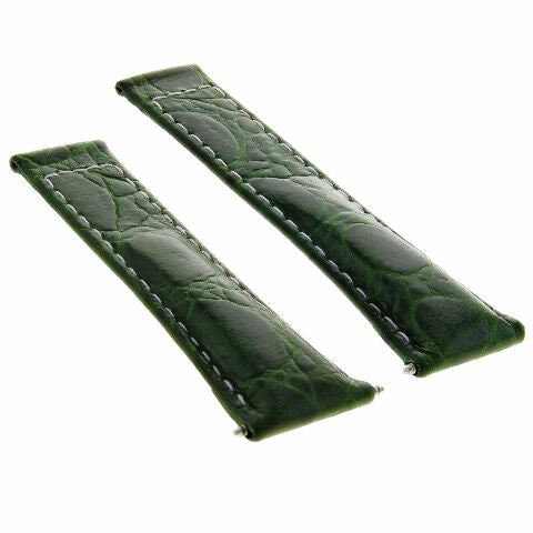 CROC LEATHER WATCH STRAP FOR ROLEX DAYTONA REGULAR BLACK TAN GREEN YELLOW GOLD