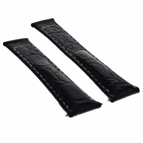 LEATHER WATCH BAND STRAP FOR ROLEX DAYTONA 116520 SHORT BLACK,TAN,GREEN GOLD