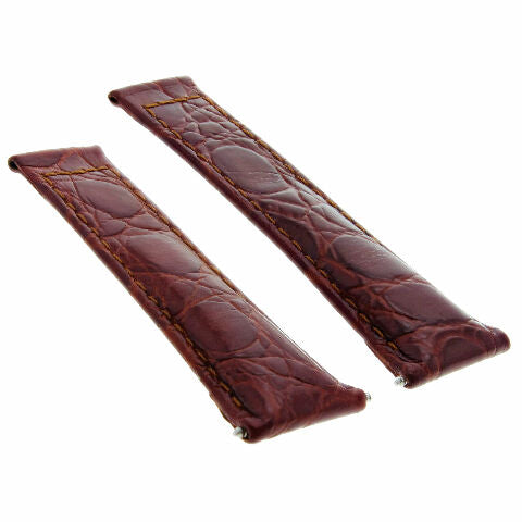 LEATHER WATCH BAND STRAP FOR ROLEX DAYTONA 116520 SHORT BLACK,TAN,GREEN GOLD