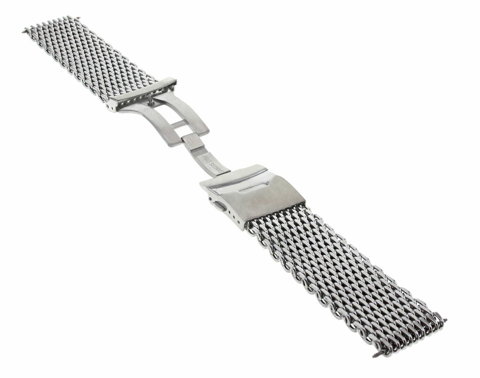 18MM SHARK MESH 4MM THICK S.STEEL WATCH BAND STRAP FOR BREITLING THICK HEAVY TQ