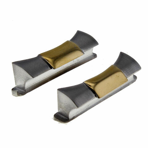 CUSTOM BAND STRAP END LINK REAL GOLD 18K/SS FOR ROLEX SUBMARINER,DAYTONA,GMT ll
