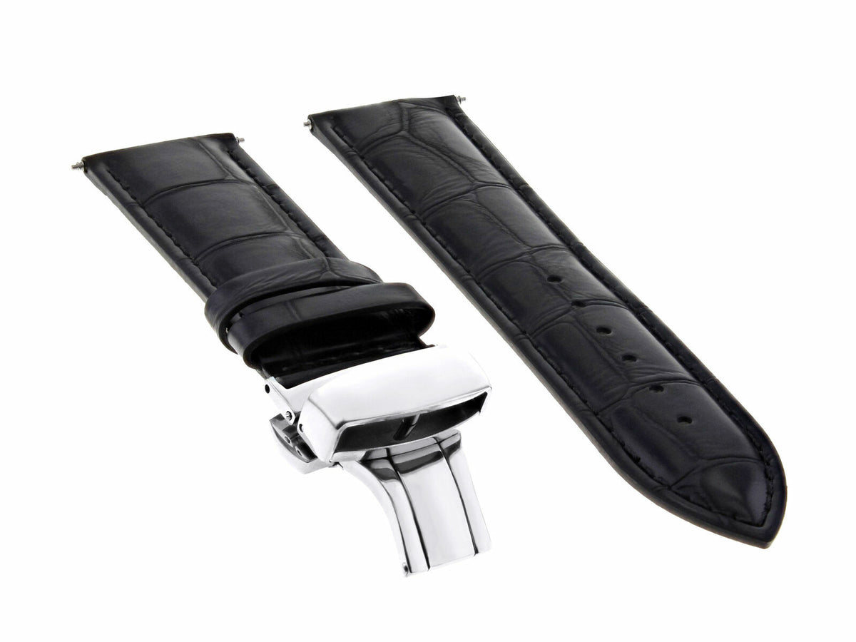 17,18,19,20,20,21,22,23,24MM LEATHER BAND STRAP CLASP FOR LONGINES WATCH, Light Blue, view 8