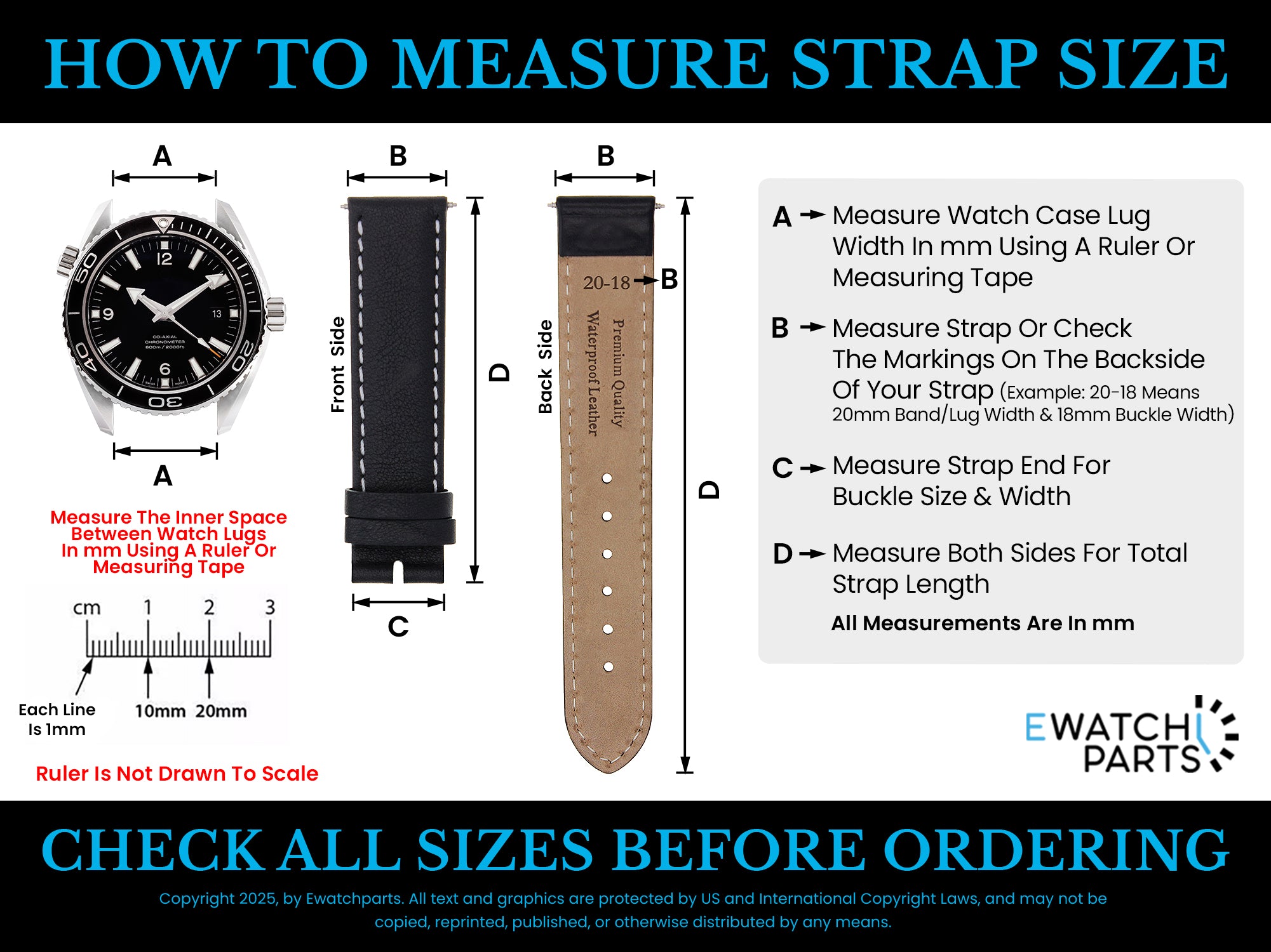 19-20-21-22-23MM LEATHER WATCH STRAP BAND FOR IWC PILOT PORTUGESE TOP GUN WATCH