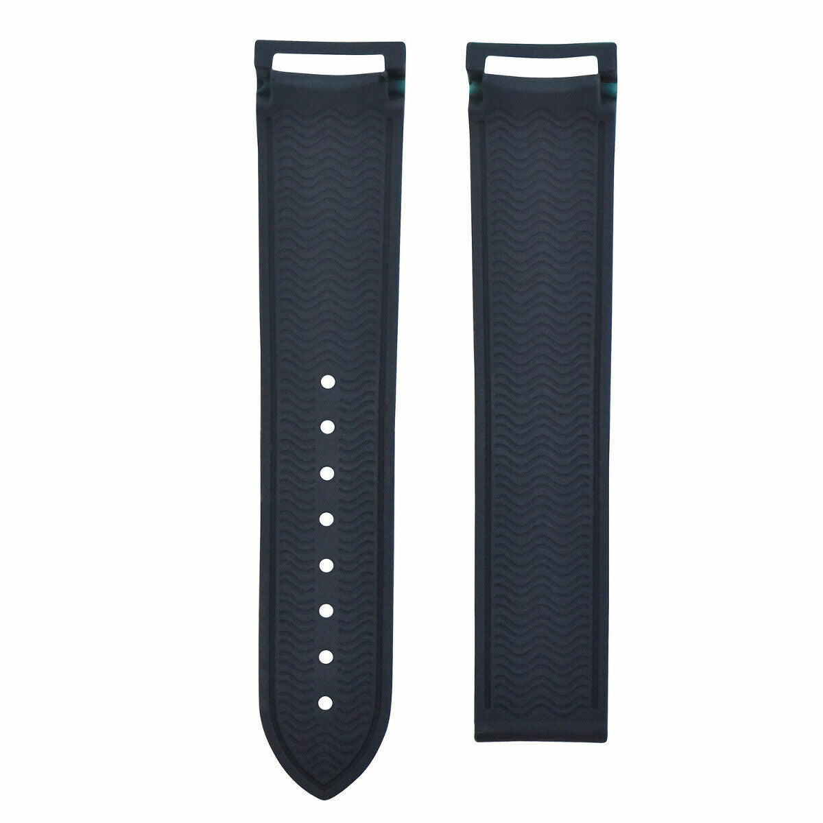 20MM 22MM RUBBER DIVER STRAP BAND FOR DEPLOYMENT CLASP OMEGA SEAMASTER CURVED END