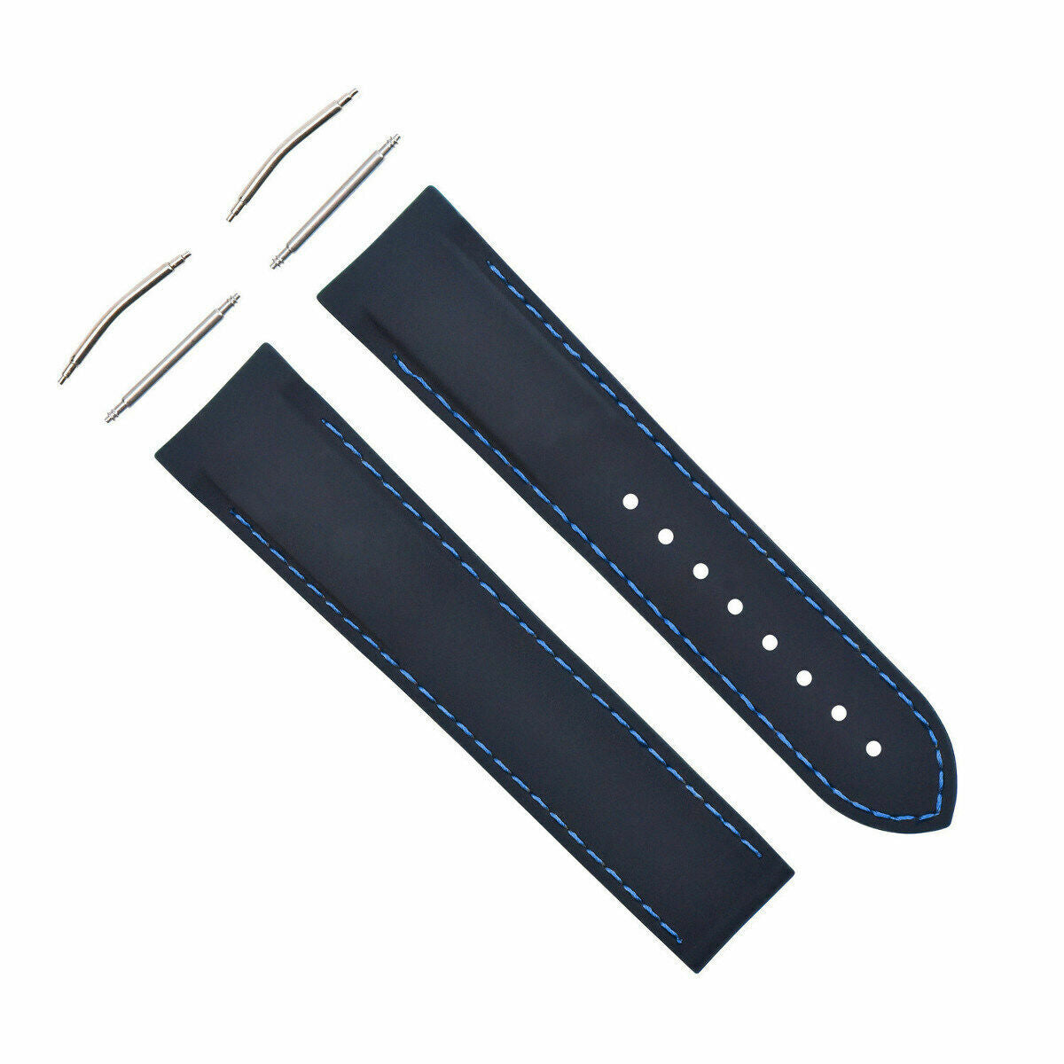 20MM 22MM RUBBER DIVER STRAP BAND FOR DEPLOYMENT CLASP OMEGA SEAMASTER CURVED END