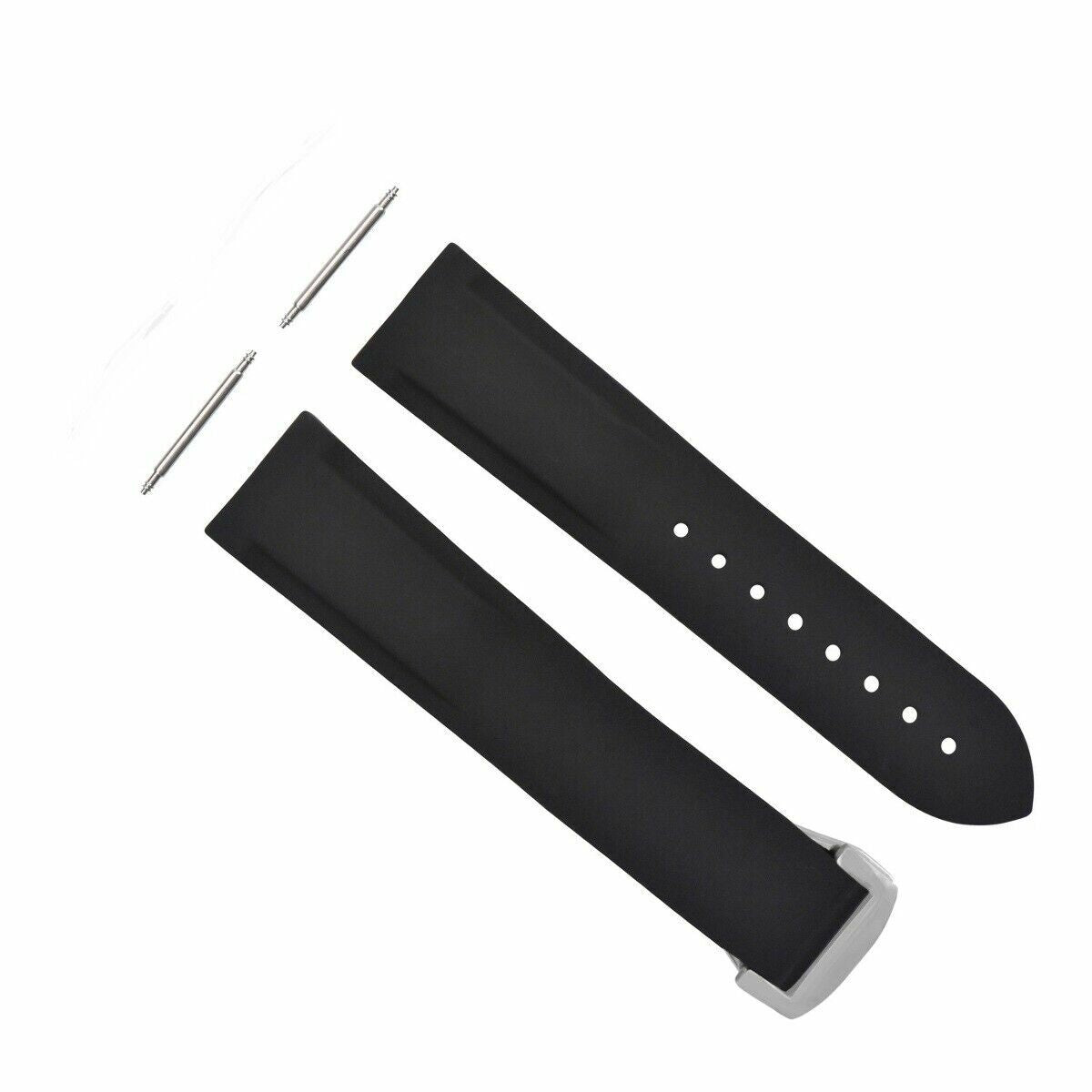 20MM 22MM RUBBER DIVER STRAP BAND 41MM + 45.5MM FOR OMEGA SEAMASTER CLASP CURVED