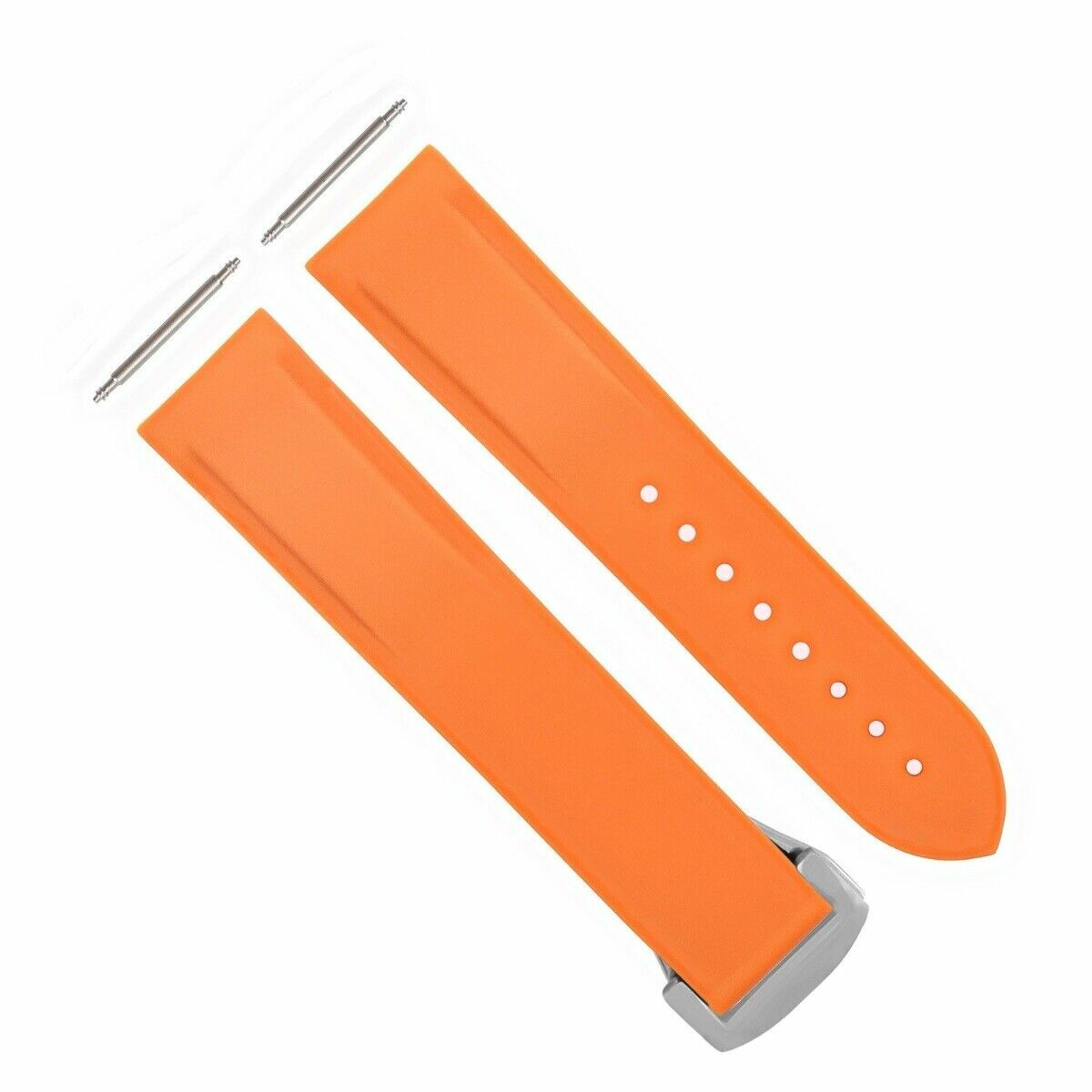 20MM 22MM RUBBER DIVER STRAP BAND 41MM + 45.5MM FOR OMEGA SEAMASTER CLASP CURVED