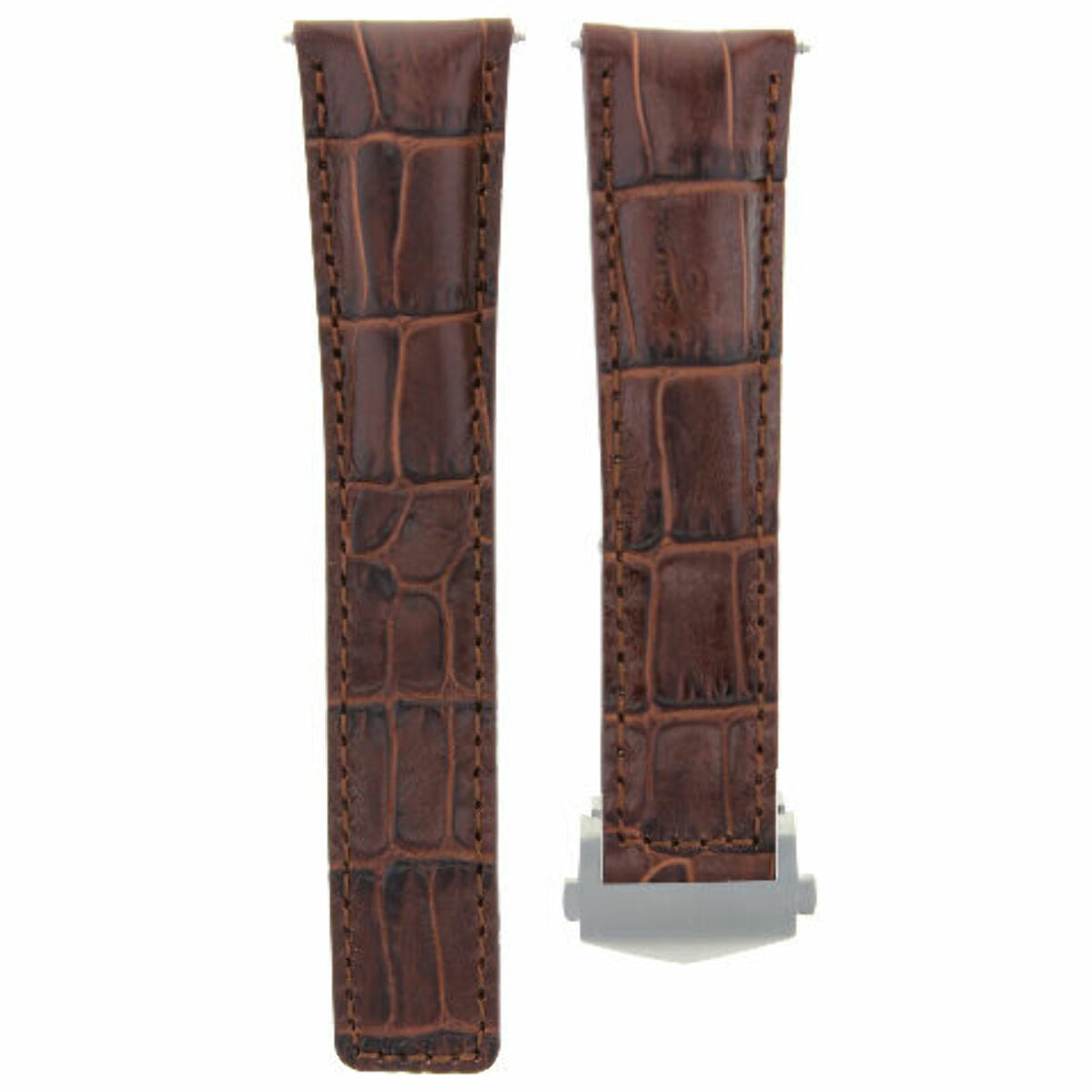 19MM LEATHER WATCH BAND STRAP DEPLOYMENT CLASP FOR TAG HEUER CARERRA 3TC