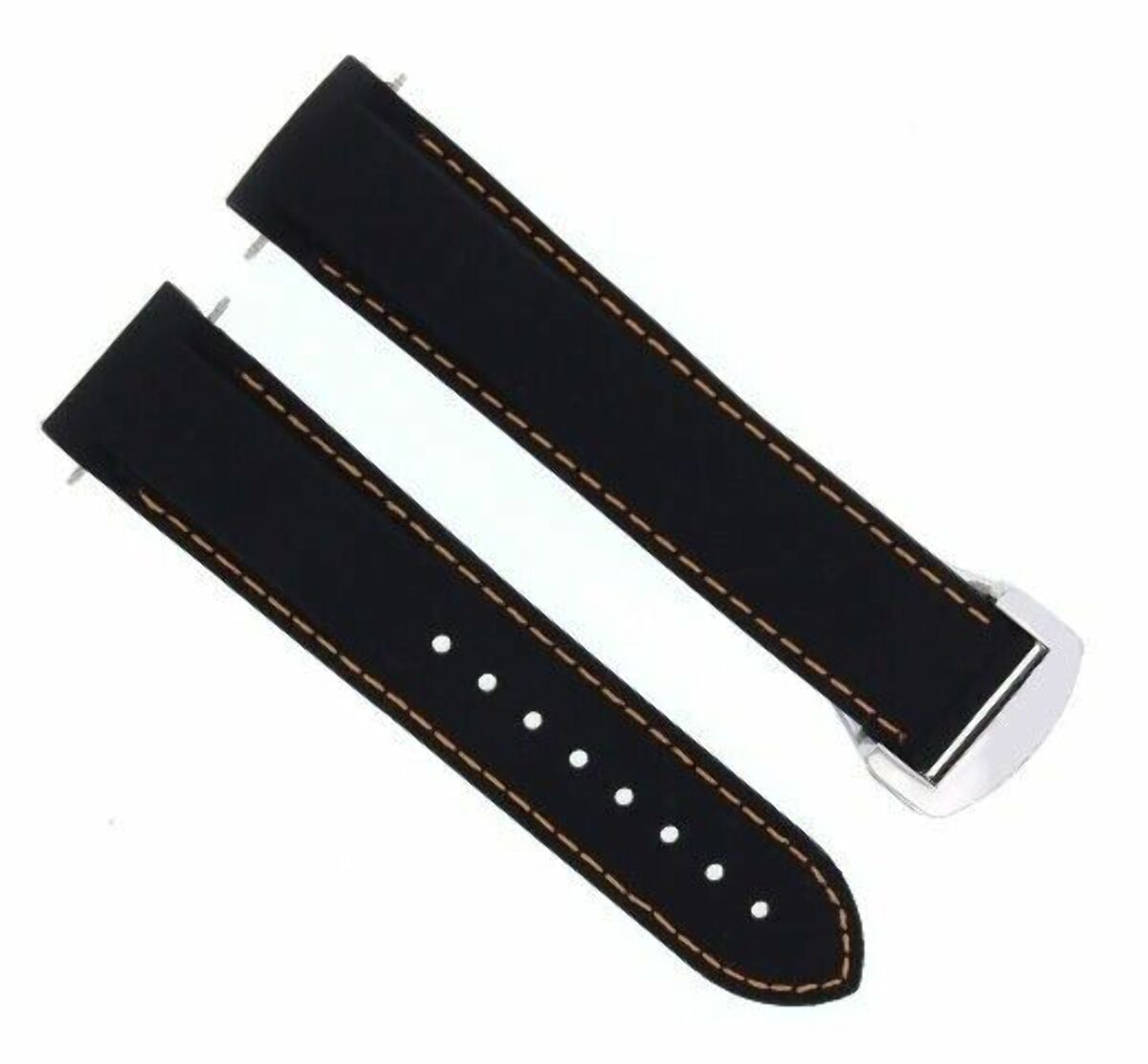 20-22MM RUBBER DIVER STRAP BAND FOR OMEGA SEAMASTER PLANET OCEAN CLASP CURVED END