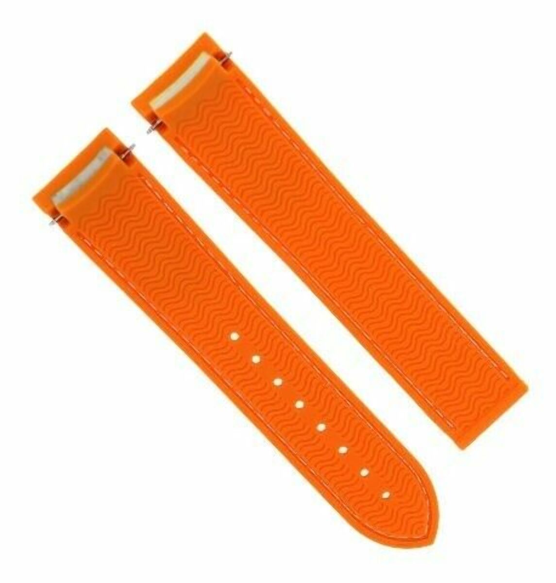 20-22MM RUBBER DIVER STRAP BAND FOR OMEGA SEAMASTER PLANET OCEAN CLASP CURVED END