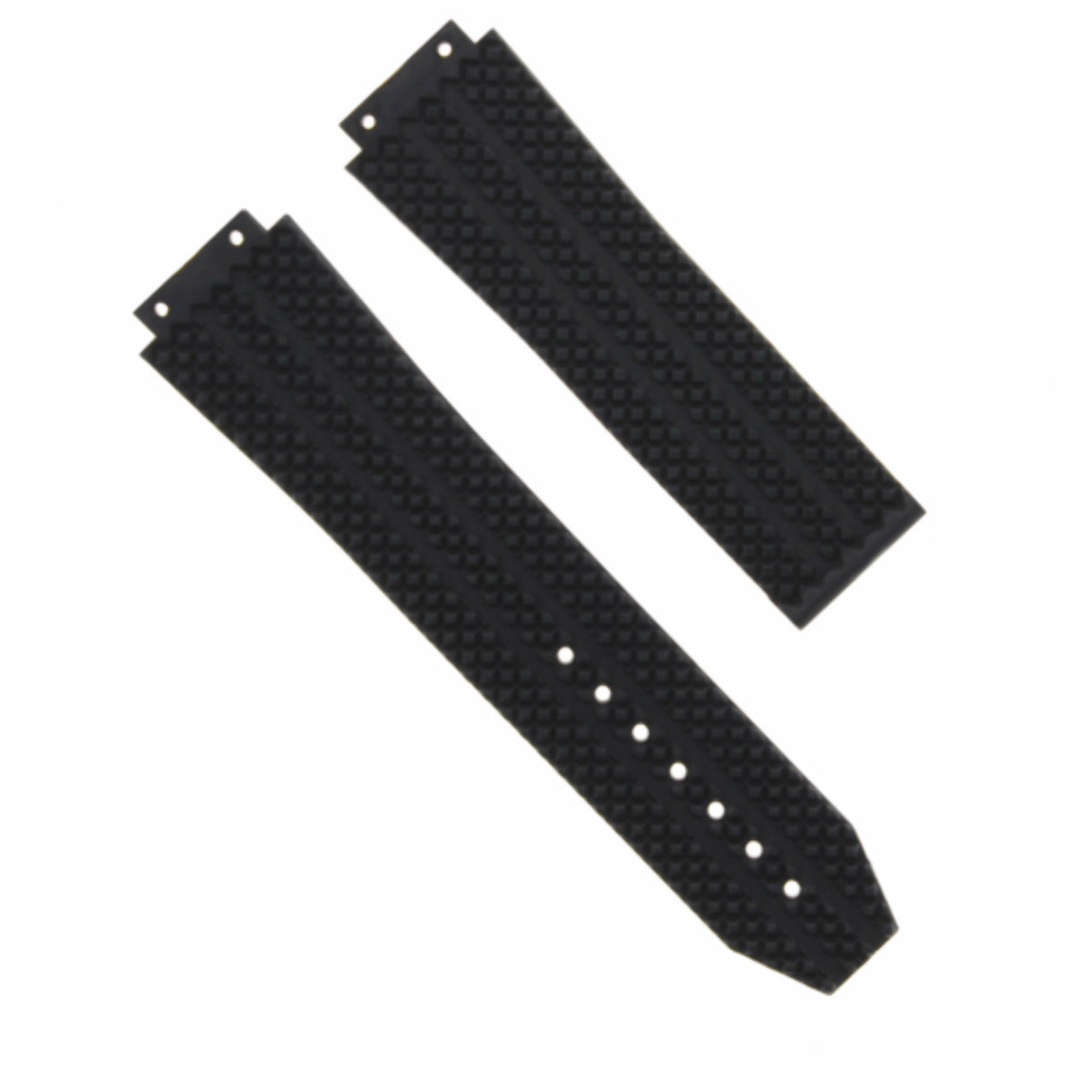 25MM RUBBER WATCH STRAP BAND FOR HUBLOT H BIG BANG 44-44.5-45MM WATCH BLACK