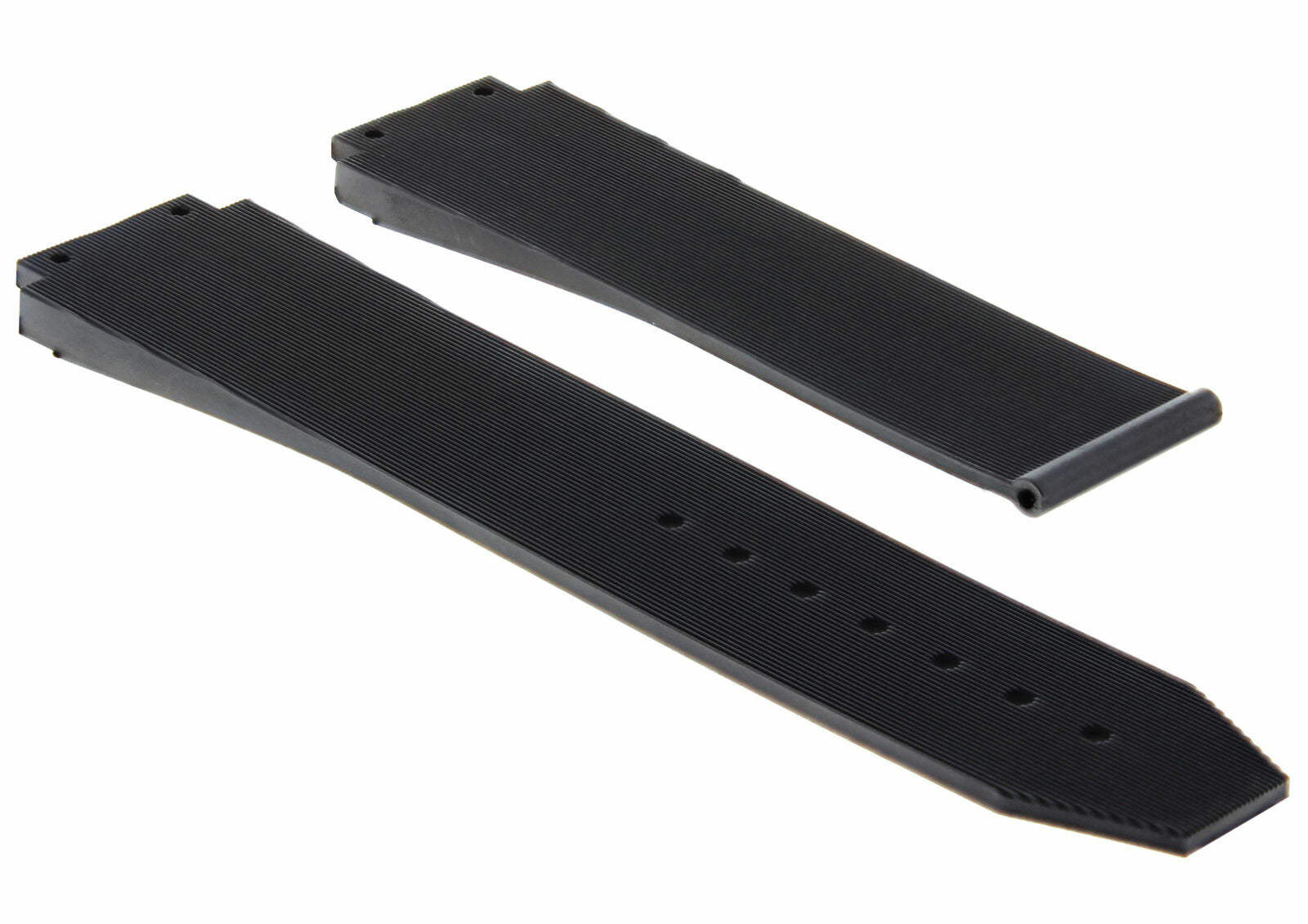 25MM RUBBER STRAP BAND DEPLOYMENT CLASP FOR HUBLOT H BIG BANG BLACK + 4 SCREW