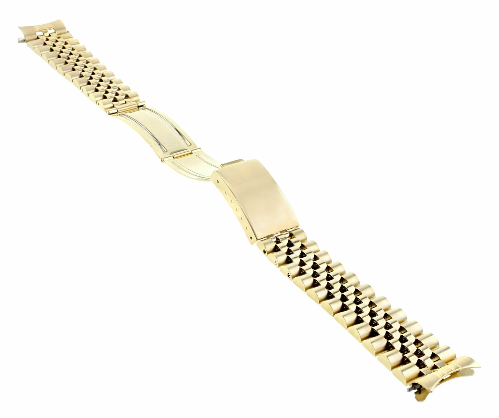 19MM JUBILEE WATCH BAND FOR ROLEX DATE 1500 1550 OYSTER PERPETUAL 18K GOLD COLOR