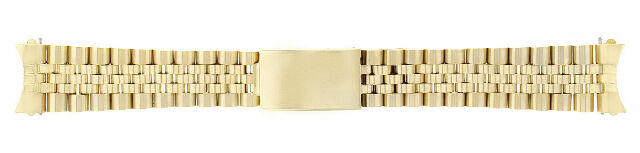 19MM JUBILEE WATCH BAND FOR ROLEX DATE 1500 1550 OYSTER PERPETUAL 18K GOLD COLOR