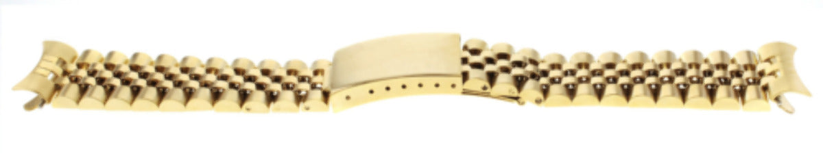 19MM JUBILEE WATCH BAND FOR 34MM TUDOR, ROLEX DATE 1502 1503 1505 1511 18K GOLD