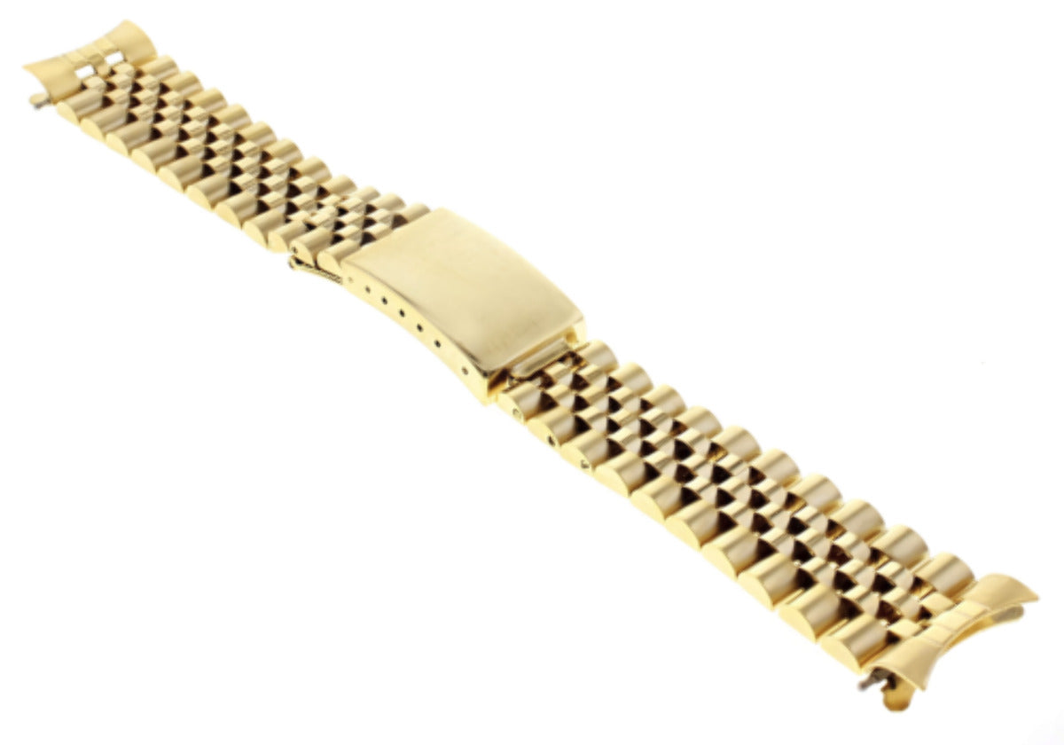19MM JUBILEE WATCH BAND FOR 34MM TUDOR, ROLEX DATE 1502 1503 1505 1511 18K GOLD