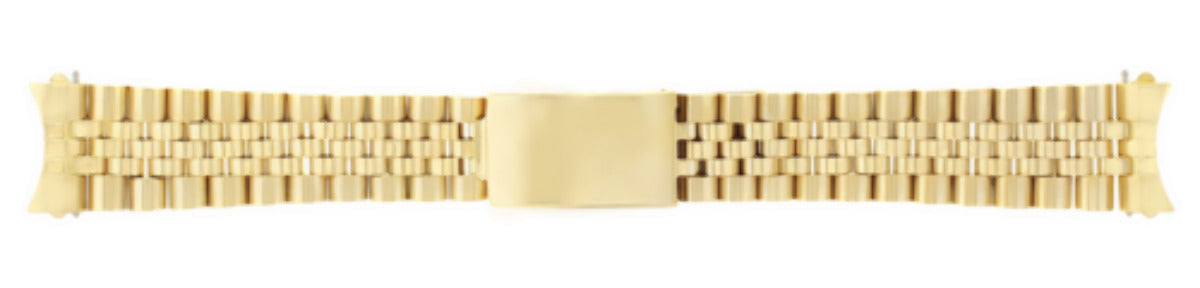 19MM JUBILEE WATCH BAND FOR 34MM TUDOR, ROLEX DATE 1502 1503 1505 1511 18K GOLD