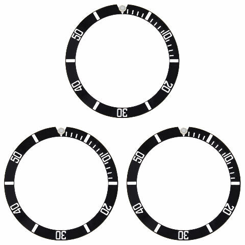 12 BEZEL INSERT FOR ROLEX SUBMARINER 16800 16608 16610 16613 16618 16803 BLACK