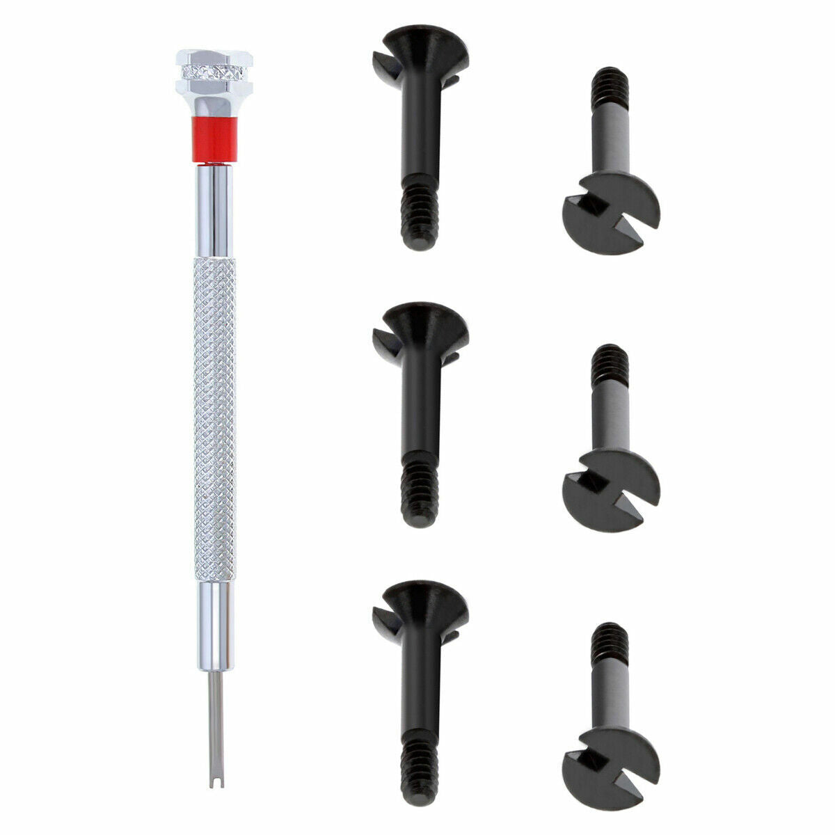 6 SCREW H FOR HUBLOT BIG BANG 44-45MM RUBBER STRAP BAND + SCREWDRIVER BLACK TOOL