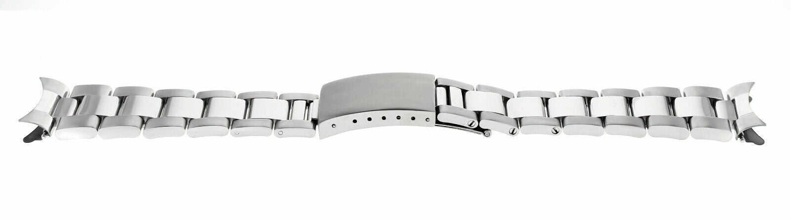 OYSTER WATCH BAND TAPERED FOR 34MM ROLEX DATE 1602 1603 SHINY/MATTE 19MM HEAVY