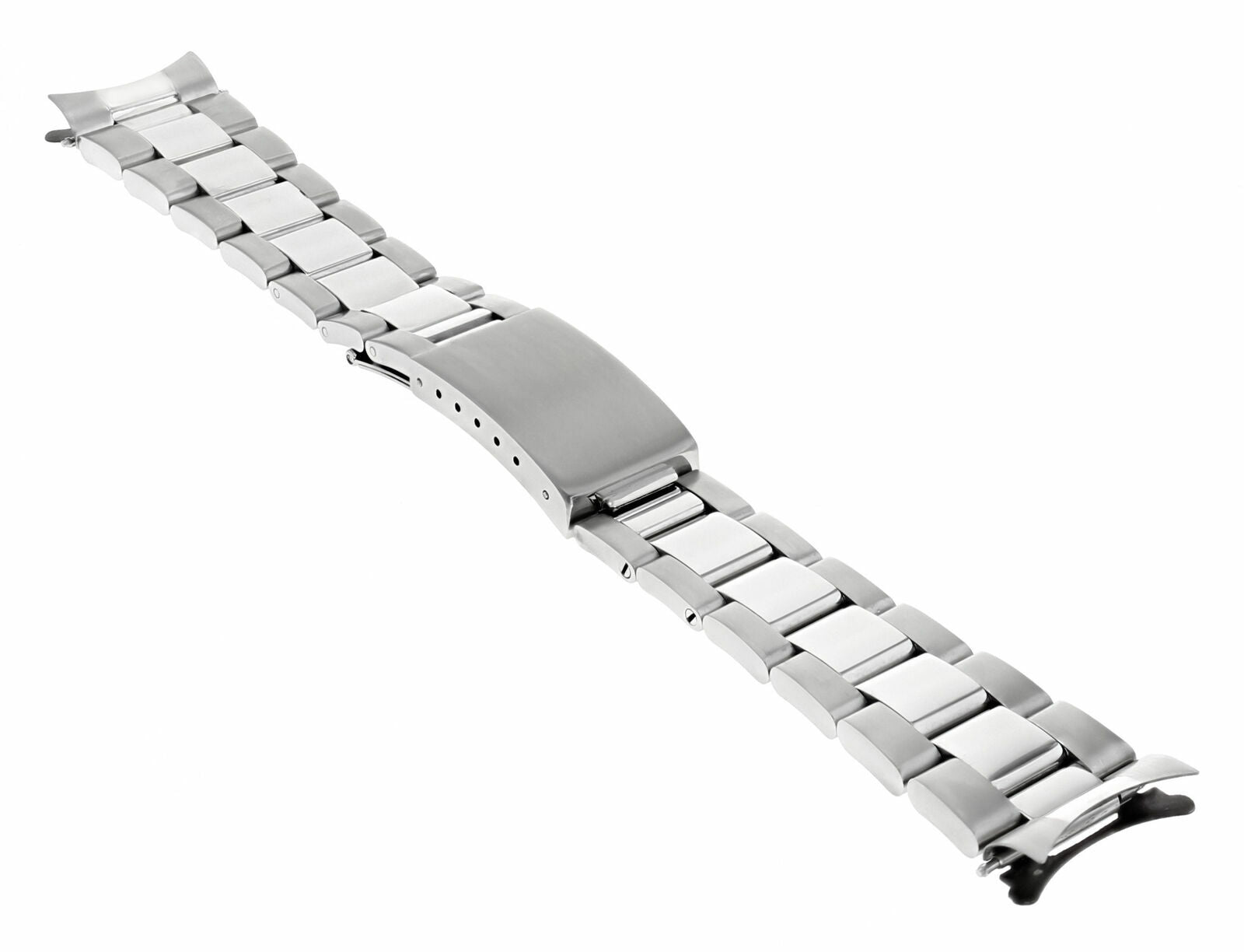 OYSTER WATCH BAND TAPERED FOR 34MM ROLEX DATE 1602 1603 SHINY/MATTE 19MM HEAVY