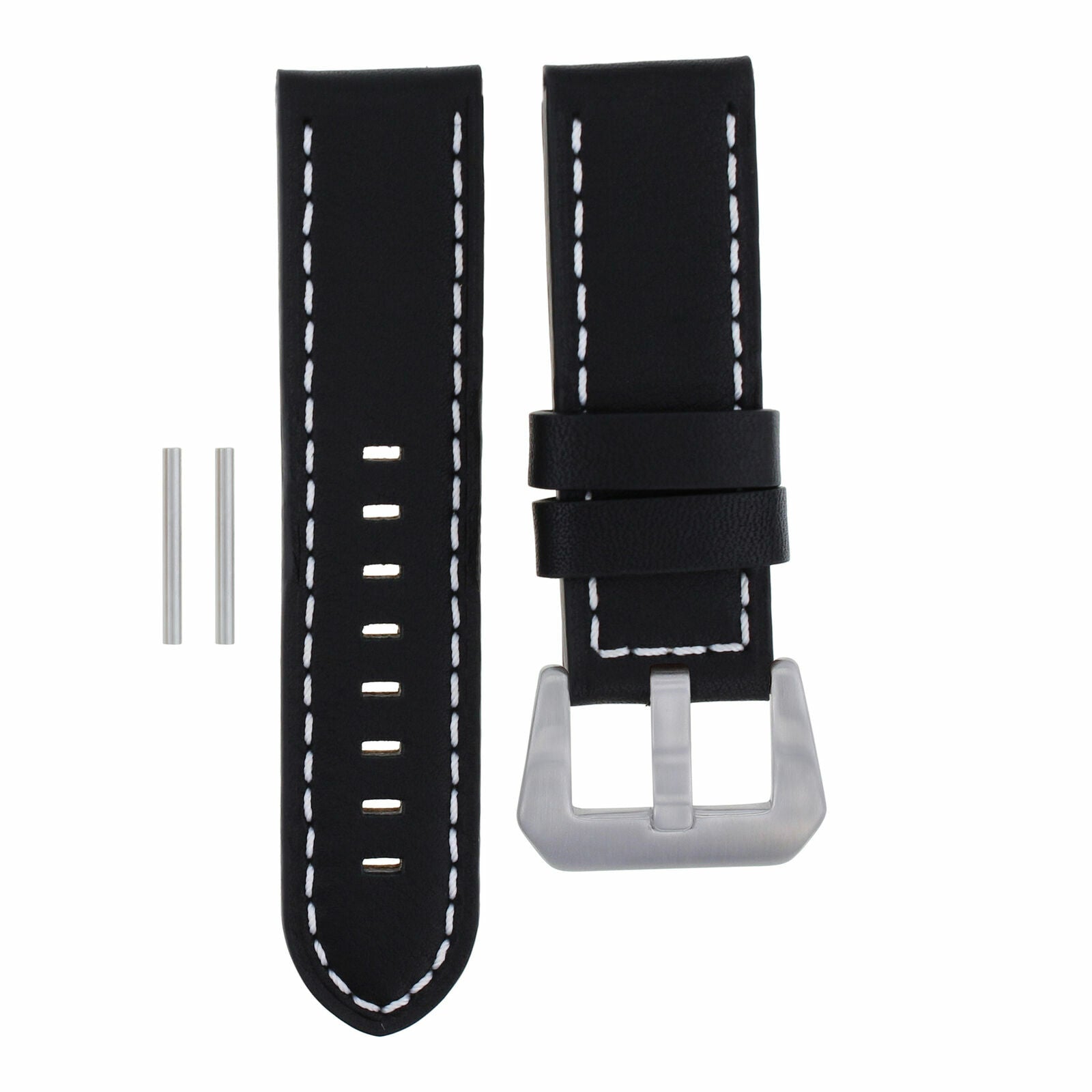 22MM LEATHER WATCH BAND STRAP FOR 44MM PANERAI 111 119 049 120 50 51 BLACK WS