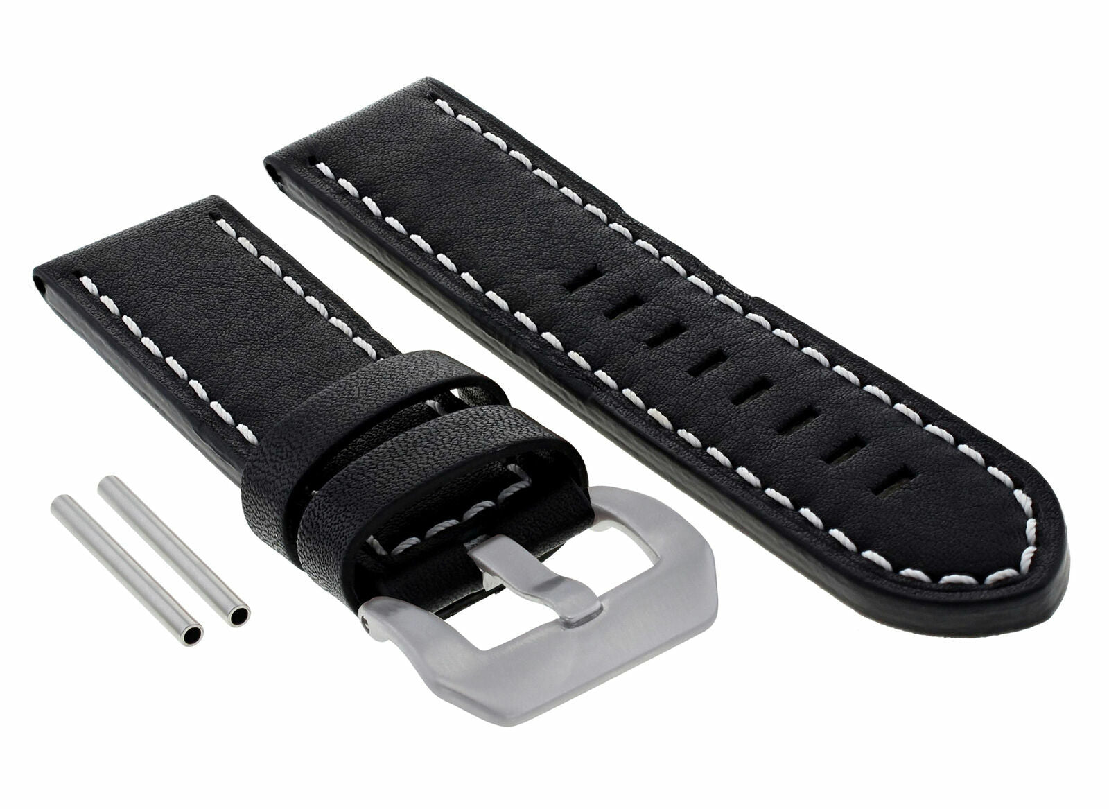 22MM LEATHER WATCH BAND STRAP FOR 44MM PANERAI 111 119 049 120 50 51 BLACK WS