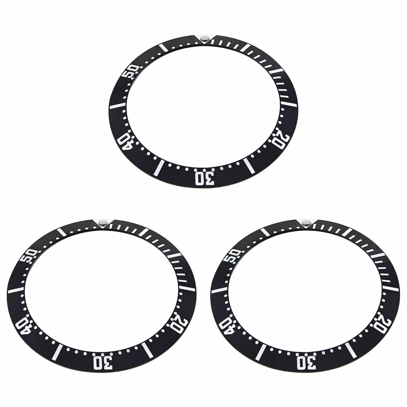 3 BEZEL INSERT FOR 41MM OMEGA WATCH SEAMASTER PLANET OCEAN WATCH BLACK