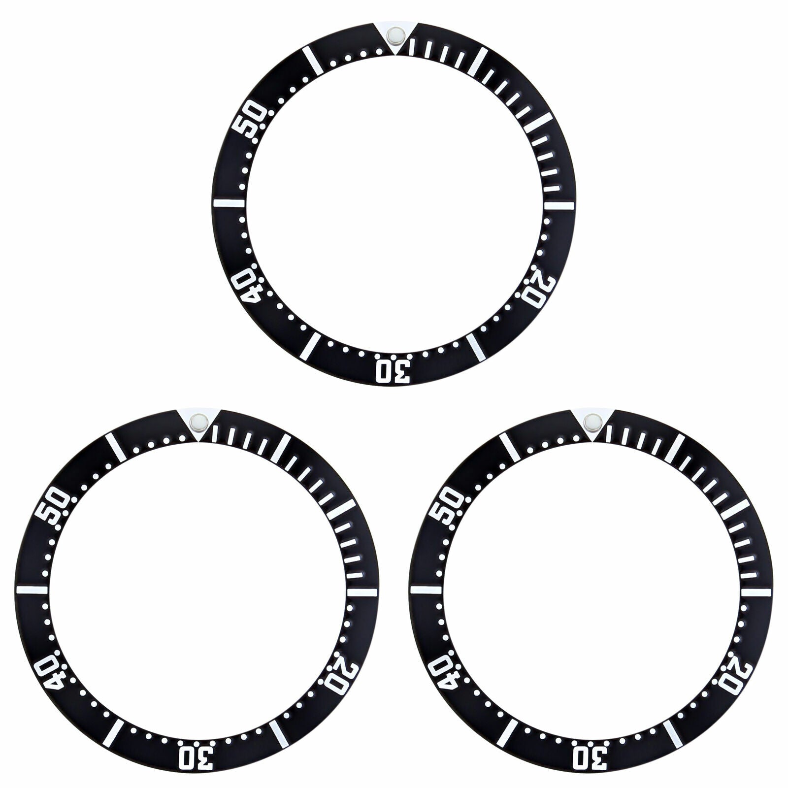 3 BEZEL INSERT FOR 41MM OMEGA WATCH SEAMASTER PLANET OCEAN WATCH BLACK