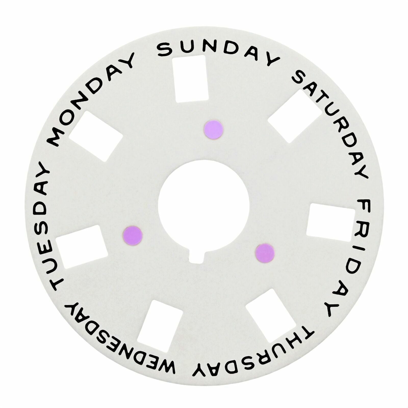 CALENDAR DAY DISC FOR 36MM ROLEX PRESIDENT 1802 1803 1804 1805 1811 1815 WHITE