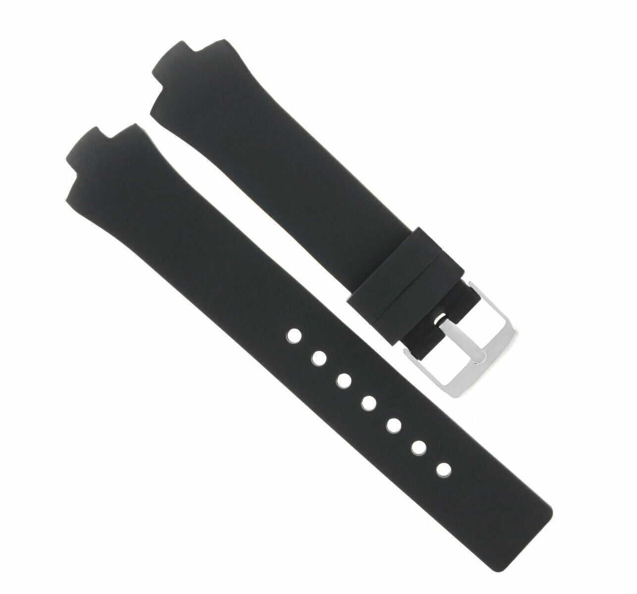 SILICONE RUBBER WATCH STRAP BAND FOR MENS TAG HEUER KIRIUM FT6000 TI51 BLACK