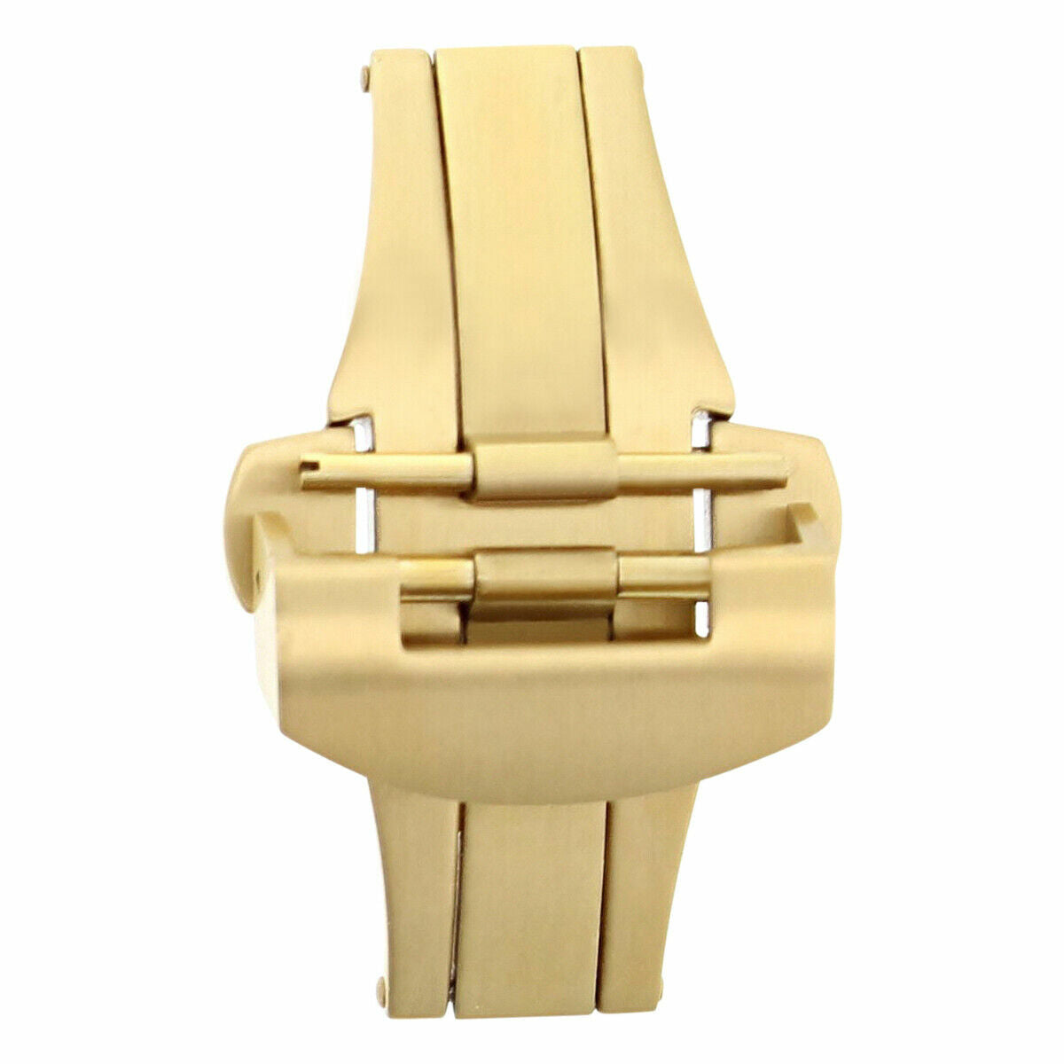 22MM DEPLOYMENT LEATHER BAND STRAP CLASP 24MM BUCKLE FIT PANERAI GMT 44MM GOLD