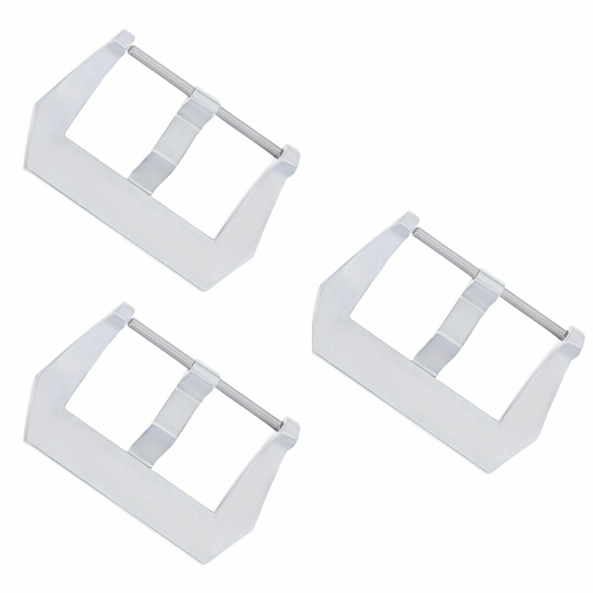 3 PC 20MM PRE-V SCREW BUCKLE FOR PANERAI PAM 40MM FITS BAND LEATHER STRAP SHINY