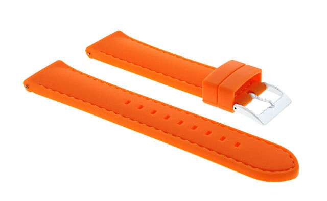 20MM RUBBER SILICONE WATCH BAND STRAP FOR 43MM TISSOT V8 CHRONOGRAPH ORANGE