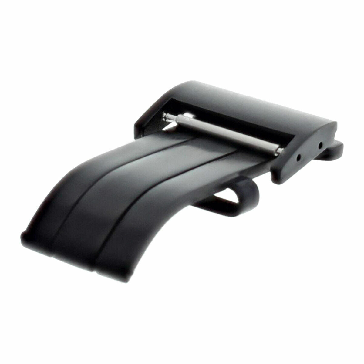 18MM DEPLOYMENT BUCKLE CLASP FOR BREITLING LEATHER WATCH BAND STRAP BLACK PVD