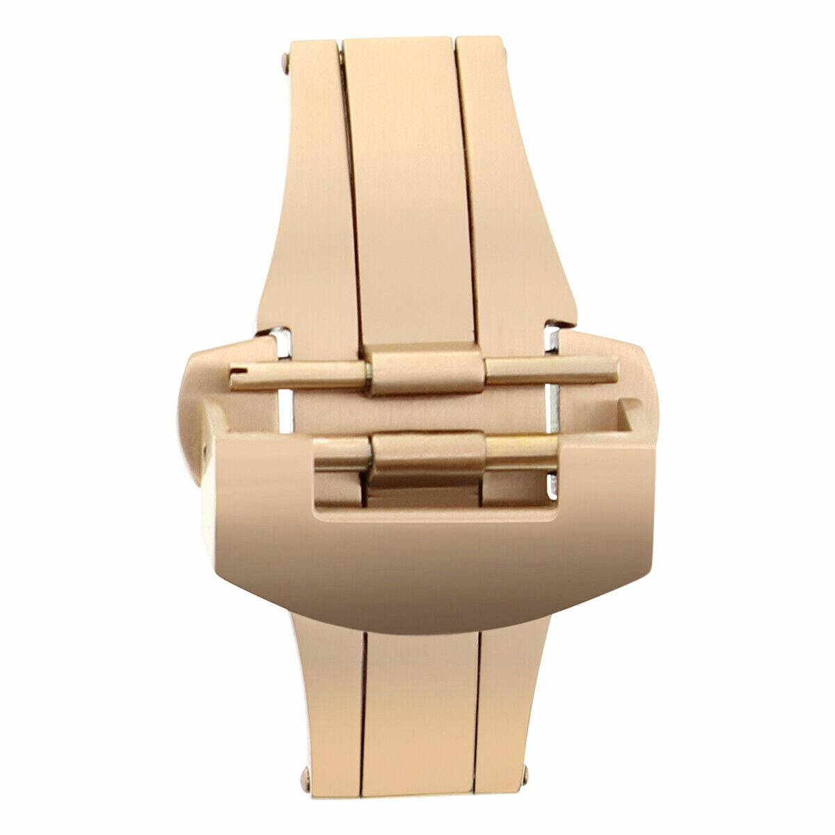 22MM DEPLOYMENT LEATHER BAND CLASP 24MM STRAP BUCKLE FIT PANERAI PAM 44MM ROSE