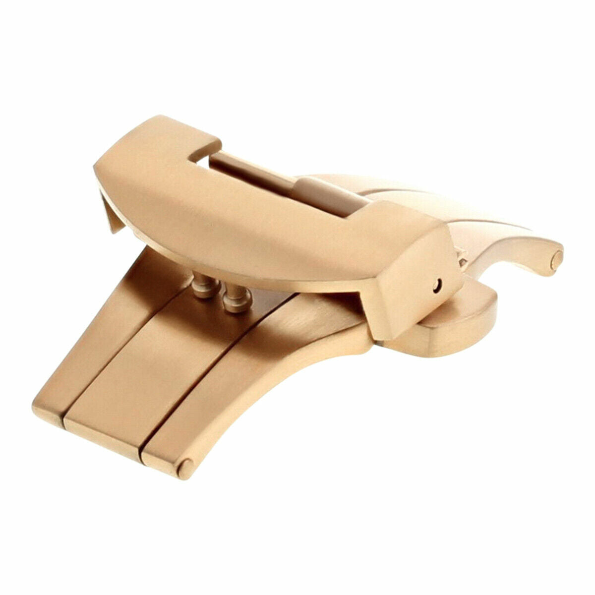 22MM DEPLOYMENT LEATHER BAND CLASP 24MM STRAP BUCKLE FIT PANERAI PAM 44MM ROSE