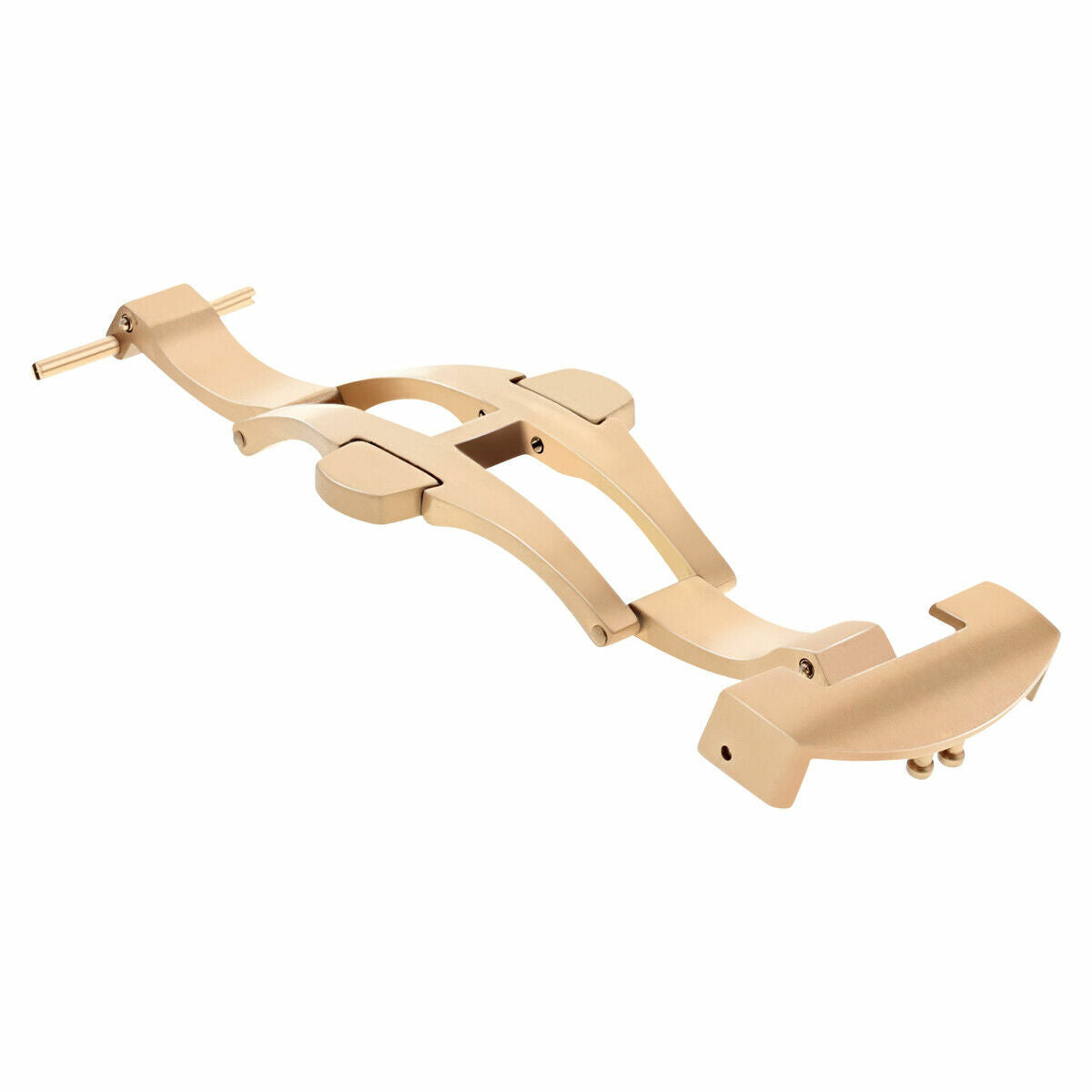 22MM DEPLOYMENT LEATHER BAND CLASP 24MM STRAP BUCKLE FIT PANERAI PAM 44MM ROSE