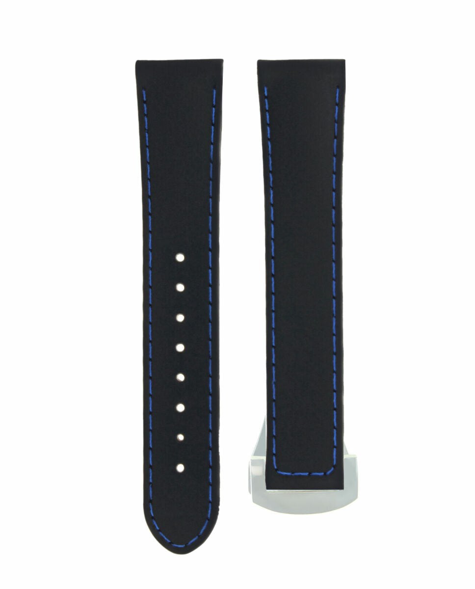 20MM RUBBER STRAP BAND BUCKLE CLASP FOR OMEGA SEAMASTER PLANET OCEAN WATCH BLACK