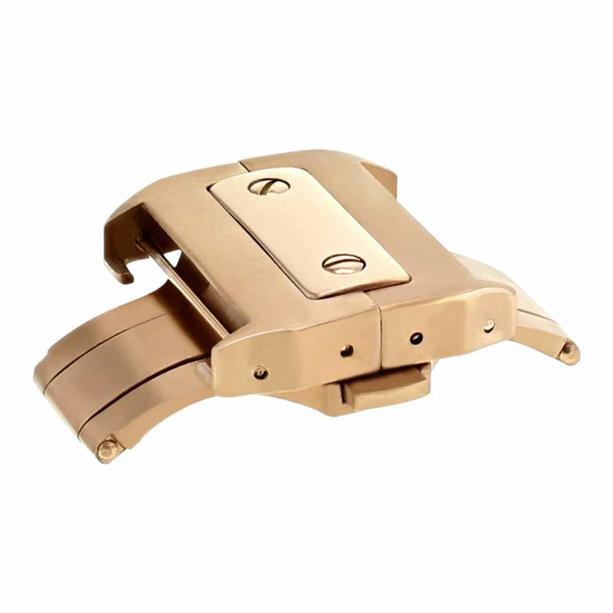 21MM DEPLOYMENT BUCKLE CLASP FOR 38MM CARTIER SANTOS 100XL WATCH BAND STRAP ROSE