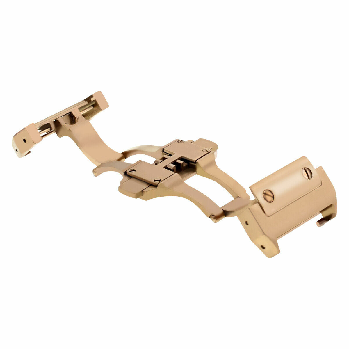 21MM DEPLOYMENT BUCKLE CLASP FOR 38MM CARTIER SANTOS 100XL WATCH BAND STRAP ROSE