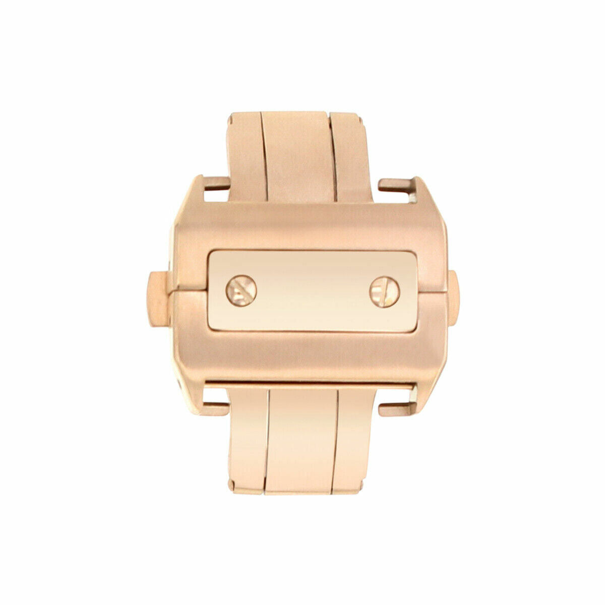DEPLOYMENT BUCKLE CLASP FOR 23MM CARTIER SANTOS 100 XL LEATHER STRAP BAND ROSE