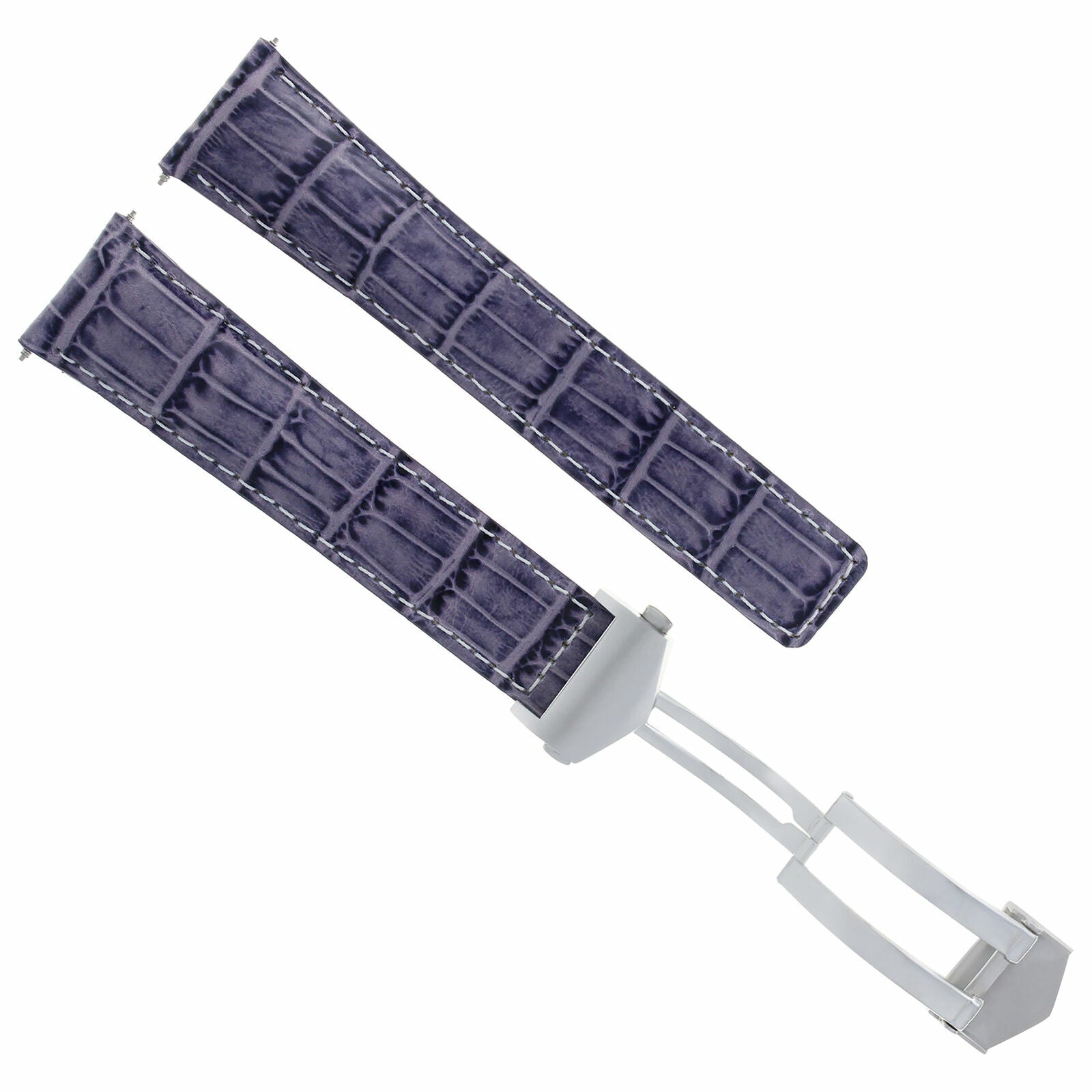 22MM MONACO LEATHER WATCH BAND STRAP FOR TAG HEUER CARRERA F1 WATCH VIOLET WS
