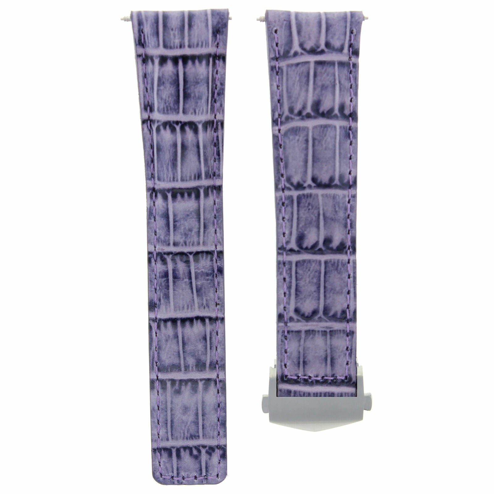22MM MONACO LEATHER WATCH BAND STRAP CLASP FOR TAG HEUER CARRERA CALIBRE VIOLET