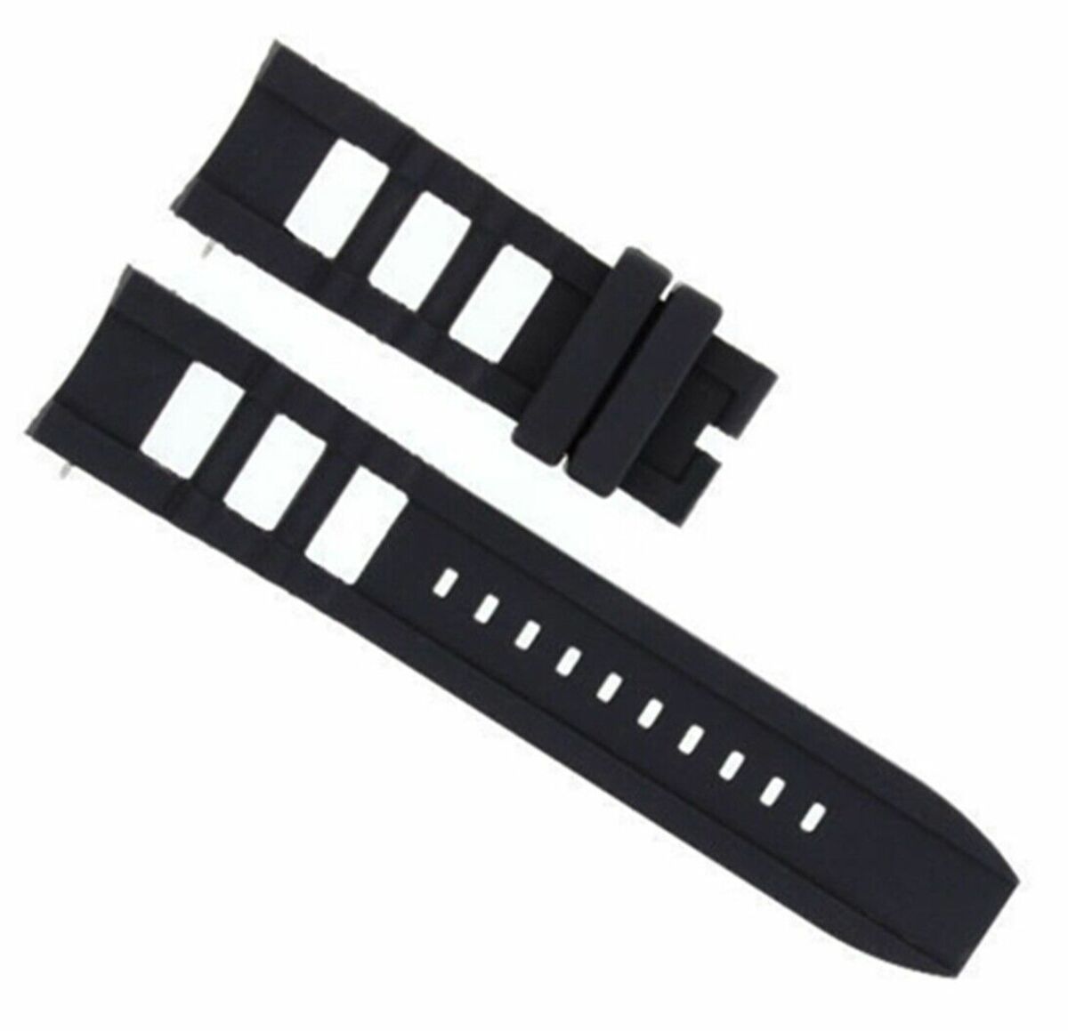 SILICONE RUBBER WATCH BAND STRAP FOR INVICTA I-FORCE 12965, 12966, 12964 BLACK