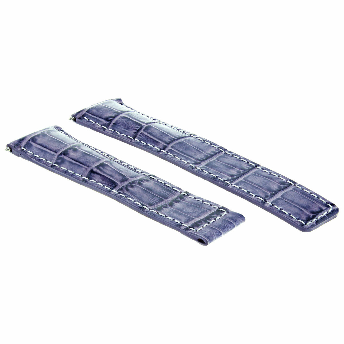 19-20-21-22MM TWO-PIECE LEATHER WATCH BAND STRAP WITH DEPLOYMENT CLASP FOR WATCH